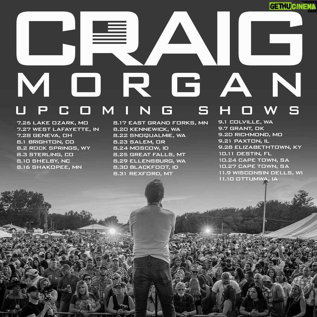 Craig Morgan - 1.1K Likes - We’ve been having an awesome summer out on the road and still have quite a few shows left! Let me know which city I’ll see you in 🇺🇸