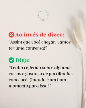 Cris Carvalho Instagram - Aquele conteúdo que vocês gostam! 😏

👉🏻 Trouxe aqui algumas opções de trocas inteligentes para comunicar com   elegância.

Adapte os exemplos para o seu dia a dia, tendo em mente que essas trocas são demasiadamente poderosas para a sua comunicação. ✨

Qual delas te surpreendeu mais? 👀
.
.
.
.
.
#comunicacaoemcasal #comunicacaoelegante #comunicacaoestrategica #pnlpractioner#linguagemcorporal #naoverbal #comunicacaoempatica #comunicacaonaoviolenta