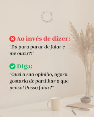 Cris Carvalho Instagram - Aquele conteúdo que vocês gostam! 😏

👉🏻 Trouxe aqui algumas opções de trocas inteligentes para comunicar com   elegância.

Adapte os exemplos para o seu dia a dia, tendo em mente que essas trocas são demasiadamente poderosas para a sua comunicação. ✨

Qual delas te surpreendeu mais? 👀
.
.
.
.
.
#comunicacaoemcasal #comunicacaoelegante #comunicacaoestrategica #pnlpractioner#linguagemcorporal #naoverbal #comunicacaoempatica #comunicacaonaoviolenta