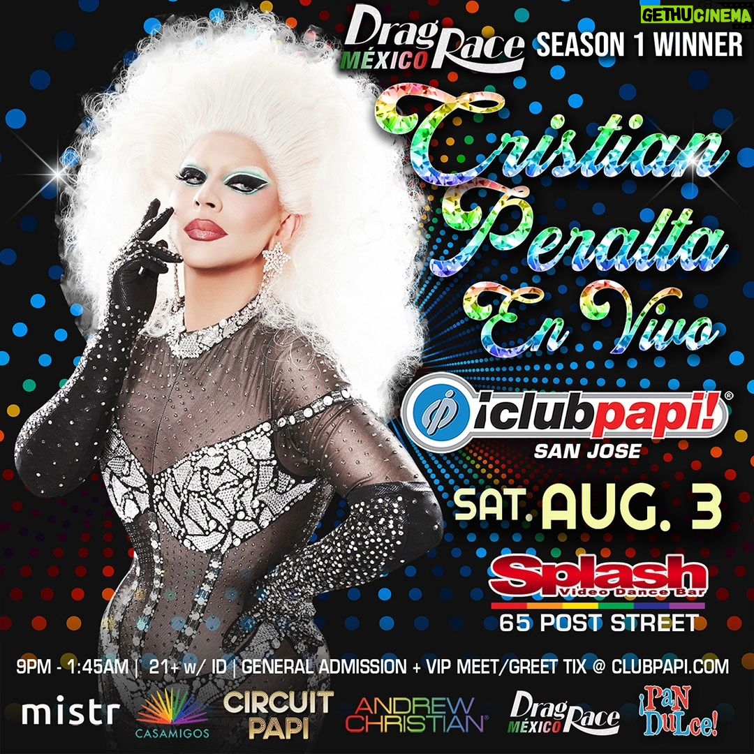 Cristian Peralta - 1.2K Likes - Club Papi San Jose Returns Saturday, August 3rd @splashsjc w/RPDR MEXICO SEASON 1 WINNER @cristianperaltatranformista EN VIVO 🇲🇽❤️🇲🇽
10 Gorgeous Papi Go-Go Boyz, including Muscle Papi #trophyboy VALENTINO LIVE! DJ'S djbenla @djjaffeth on two dance floors!!
ADVANCE TICKETS ONSALE NOW AT
WWW.CLUBPAPI.COM
#Latinos #clubpapi #papi #splashsj #afterparty #andrewchristianin #guapos
@highlight