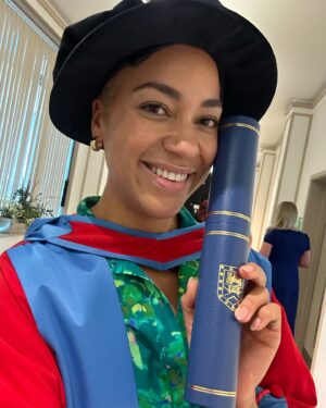 Cush Jumbo Instagram - Thank you @uniofexeter for the most wonderful two days and for this amazing Honorary Doctorate of Letters! Dr Jumbo in the house!