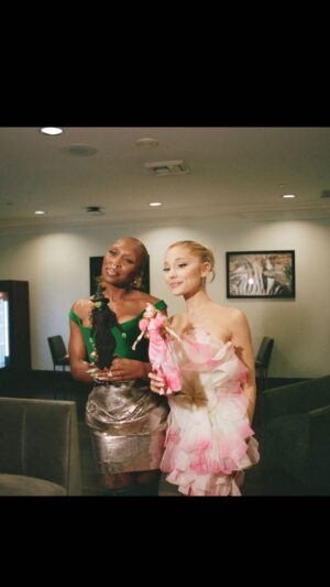 Cynthia Erivo Instagram - What a dream come true to be realized as Elphaba and Glinda in the form of Sweet Little dolls. Little Cynthia and little Ari are pleased. 🥹