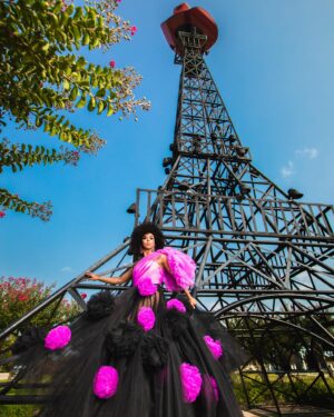D.J. 'Shangela' Pierce Instagram - In honor of the Olympics being held in my hometown of Paris 💖 

photog: @matwulff 
fashion: @csiriano 
hair: @itssammyhair 
makeup: Manny Castano 
asst: @nickvosian 
jewels: @roxbycox
