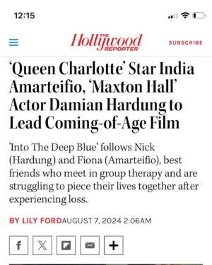 Damian Hardung Instagram - INTO THE DEEP BLUE ||| beyond excited @india_amarteifio 

#jenniferarcher #jonathanwright #shotoftea @subtitle_talent