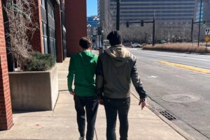Dan Donegan Instagram - My favorite pics of the tour was seeing my daughter @mayadonegan in the crowd where she attends college @universityofky & throwing up the 🫶🏻❤️ & also this candid moment of my son @justin.donegan and I walking together before the show @disturbed  @rupp_arena