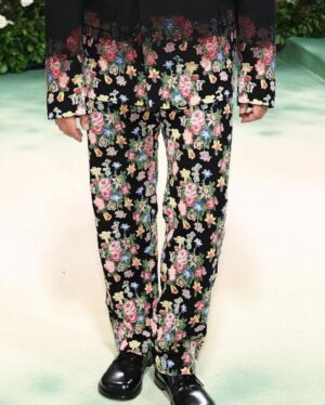 Dan Levy Instagram - This dream suit was hand beaded and embroidered over several days by the genius magicians at @loewe for last night’s Met. Always amazed by what you and your team have built, @jonathan.anderson. ☘️

Big thank yous to the dream team at Loewe. And to everyone who helped put me together: @harry_lambert, @lailalhayani, @danielmartin81, @thuybnguyen, @lizziemandler_jewelry, @joannavargas, @thedailykelsey, @skj, @_nesmayoussef, @marissaklaff

Photos: Jamie McCarthy / Getty