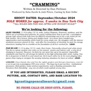 Dan Perlman Instagram - Hey, hi, we’re making a movie. Casting adults is easier, since we know adults. Info here for these younger roles. Please share & send to whoever, reach out to @kategellercasting don’t reach out to me, I don’t know anything. Thanks!