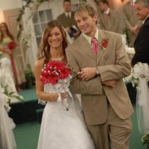 Danielle Busby Instagram - Est 7.22.2006 #18yrs Wedding Anniversary!
Posting a bit late 😊but hey! I’m still gonna post to save the memory for later. 
18 years married to this man @adambuzz As I look back, I feel like we were just kids when we got married. But what a journey we have been on together. 18 years of growing up together, well at least I’m trying to grow up 🤣😘 . No one ever said marriage was gonna be easy but all I do know I am thankful we started this marriage with a solid foundation on our Faith…because with THAT, I know there are an infinite amount of battles we will conquer together 🤍 It’s God with you & me, babe! Let’s continue to conquer this life together and show our girls (& this world), with God ANYTHING IS POSSIBLE. Love you! 
*OH! And this anniversary..we went to see a not kid movie 😊, TWISTER 🌪️ and then to eat all the pasta I could #myfav Dates don’t always have to be extravagant lol. Sometimes I just want to see a movie ha.
#marriage #GodFirst #itsabuzzworld #outdaughtered