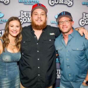 Danielle Busby Instagram - What a way to end our no date night streak 🤪 Tonight with my Buzz 🤍 and great music, I could sit here all night! 
@lukecombs !! Amazing ! Best part of the performance is hearing the heart in your stories about your music and also hearing the joy and passion you have for your music. GREAT JOB!
(Oh! And my Jean dress is snatch #justsaying #steph 😂)