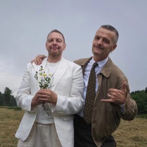 Danilo Bertazzi Instagram - .
Si! 🩵🩵👬
.
.
#justmarried 

#loveislove #weddingday