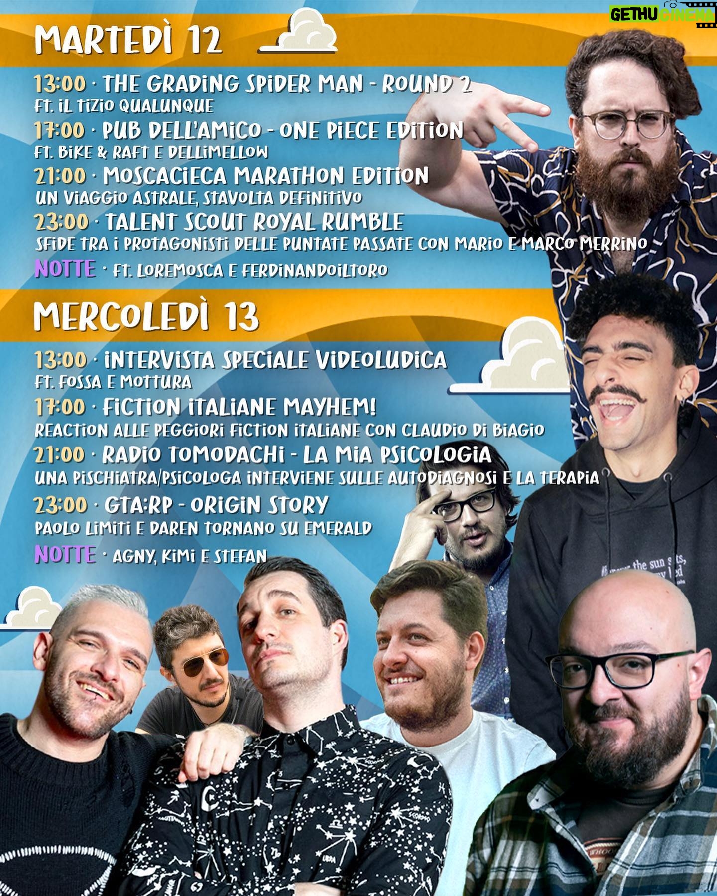 Dario Moccia - 39.4K Likes - Ecco a voi il programma della maratona. Talmente tanta gente che ho finito i tag.
Divertiamochi!
