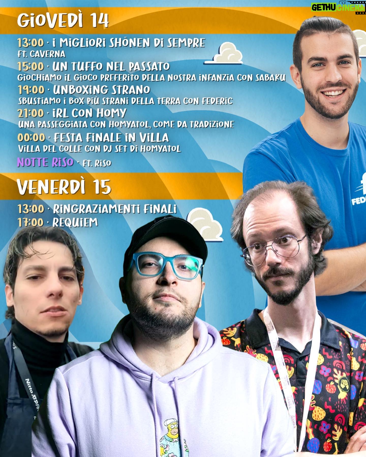 Dario Moccia - 39.4K Likes - Ecco a voi il programma della maratona. Talmente tanta gente che ho finito i tag.
Divertiamochi!