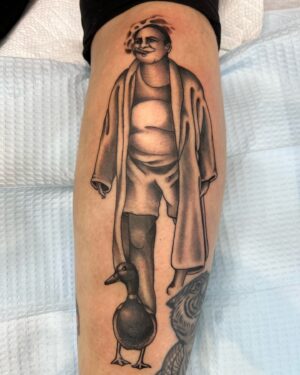 Darren Brass Instagram - SOPRANOS 🤌🏼✨🦆🦆, “I’m afraid I’m gonna lose my family like I lost the ducks.” #tonysoprano #tonysopranoquotes #tonysopranostyle #tattoo #traditionaltattoo 🙏🏼👊🏼💯‼️@wellbalancedwithbrooke