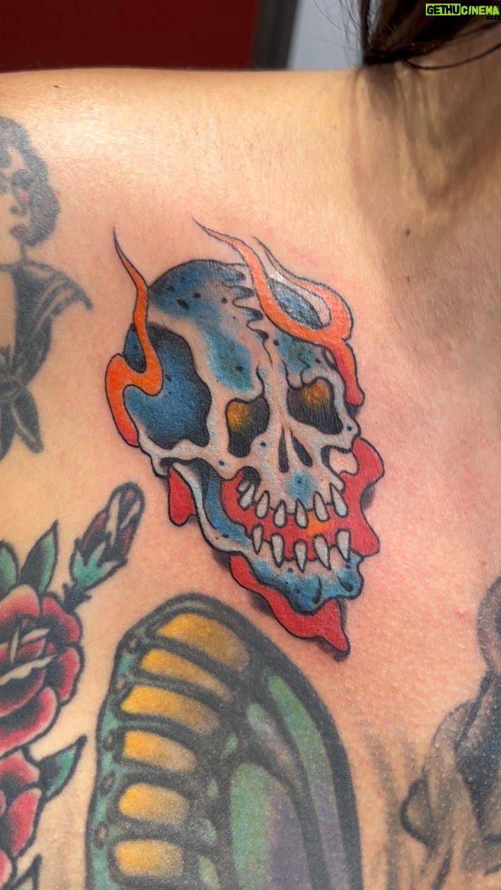 Darren Brass - 186 Likes - Just a lil’ skull to fill a space … @brasscitytattoo
