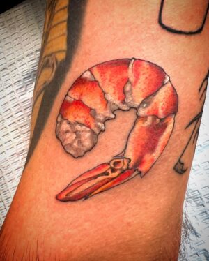 Darren Brass Instagram - Servin’ up some #shrimp today @brasscitytattoo … Come on down and get your “seafood” tattoo 🦀🦞🦐‼️‼️Big Thanks @allenricca