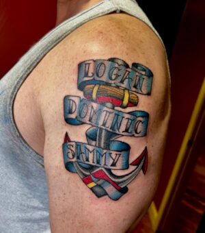 Darren Brass Instagram - One for the Family …@brasscitytattoo #grandpa #family #familytime #tattoo #traditionaltattoo #colortattoo @thesolidink @ca_rotary_tattoo_supply @hatchback_irons