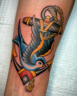 Darren Brass Instagram - A lil’ somethin’ from last night @brasscitytattoo … #weekendvibes #goodtimes #fridaynight #tattoos #tattooshop #tattooideas #tattoostyle #tattoolife #tattooinspiration #tattoolovers #traditionaltattoo #colortattoo #sparrow #homeiswheretheheartis #pma #cttattoo #tattooart #tattootime #thepearl