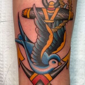 Darren Brass Instagram - A lil’ somethin’ from last night @brasscitytattoo … #weekendvibes #goodtimes #fridaynight #tattoos #tattooshop #tattooideas #tattoostyle #tattoolife #tattooinspiration #tattoolovers #traditionaltattoo #colortattoo #sparrow #homeiswheretheheartis #pma #cttattoo #tattooart #tattootime #thepearl