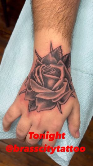Darren Brass Instagram - Roses all day … gotta love a #rosetattoo