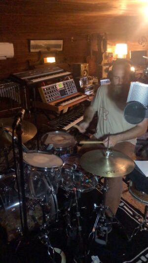 Darren King Instagram - I’m supposed to be making the album cover for solo record #1 but instead I’m starting a new song. 😬