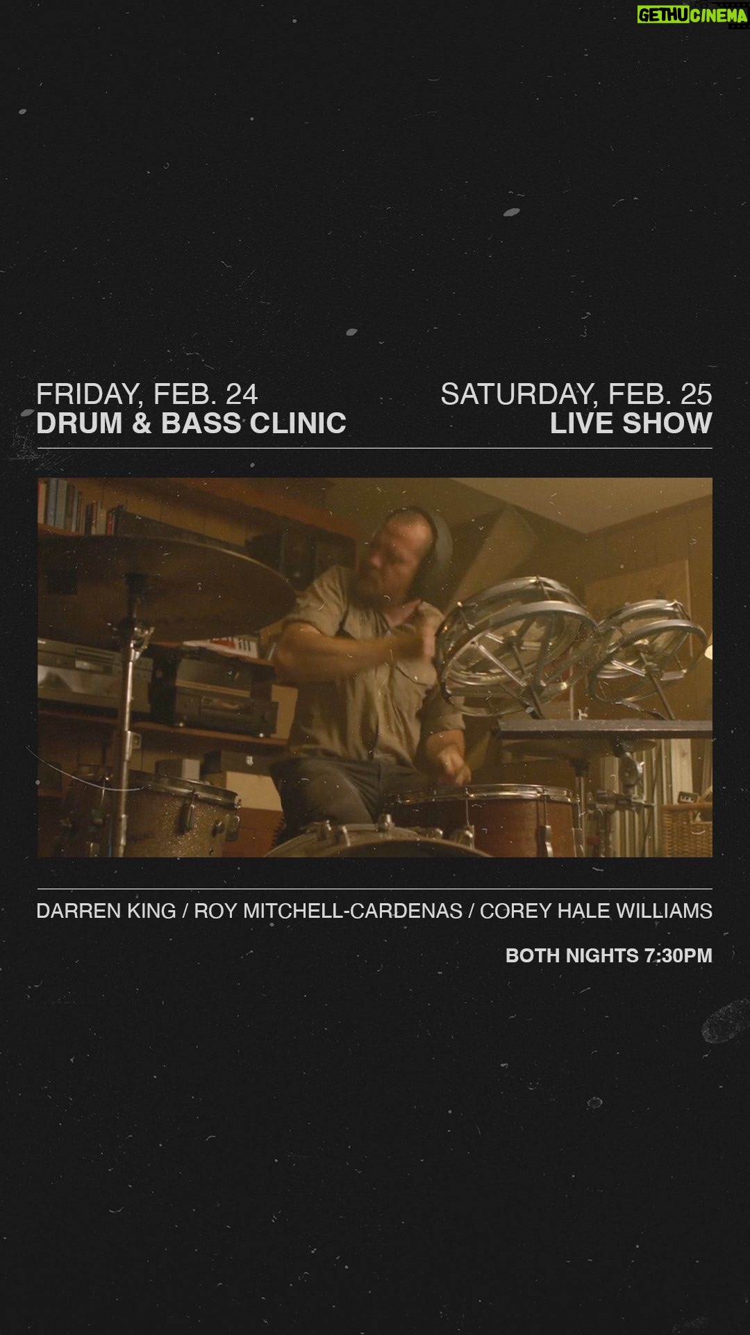 Darren King - 2.4K Likes - Tomorrow, Feb. 24th, is the drum & bass clinic with @dkthedrummer & @mitchellcardenas !
The 25th is the show with Darren, Roy, and @coryhalewilliams !
Both nights start at 7:30pm. A ticket to the clinic gets you into the show as well. A ticket to the show only gives you access to the show on the 25th.
Tickets available at nelsondrumshop.com
See you there!
•
•
•
#darrenking #roymitchellcardenas #coryhalewilliams #drumclinic #liveshow #livemusic #nashvillelivemusic #nashvilleevents #nashvilletn #drumshop #nelsondrumshop