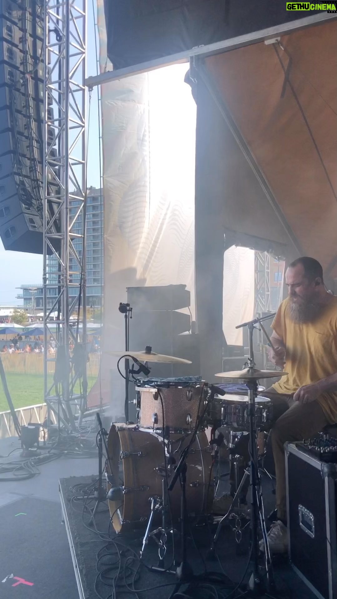 Darren King - 2.9K Likes - Warm up/soundcheck from @seahearnow festival in Asbury Park, NJ with @celissemusic
I guess they don’t make drum risers as sturdy as they used to but I don’t mind, I like a little wiggle.