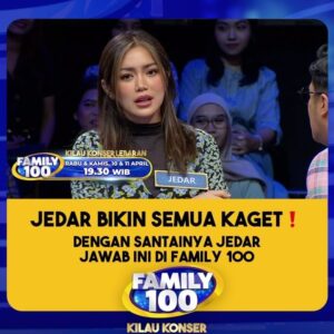 Daus Mini Instagram - Gawat... @inijedar bikin semua kaget!! 💥 Dengan santainya Jedar jawab ini di family 100. 😆 Kira-kira apa ya jawabannya?

Saksikan #Family100KilauKonserLebaran MALAM INI pukul 19.30 WIB hanya di MNCTV.