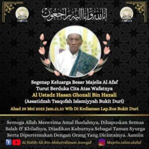 Daus Mini Instagram - INSYA ALLAH SURGA SUDAH MENANTI ABA...SELAMAT JALAN UWAKU USTAD HASAN GHOZALI BIN HAZALI BIN KERI