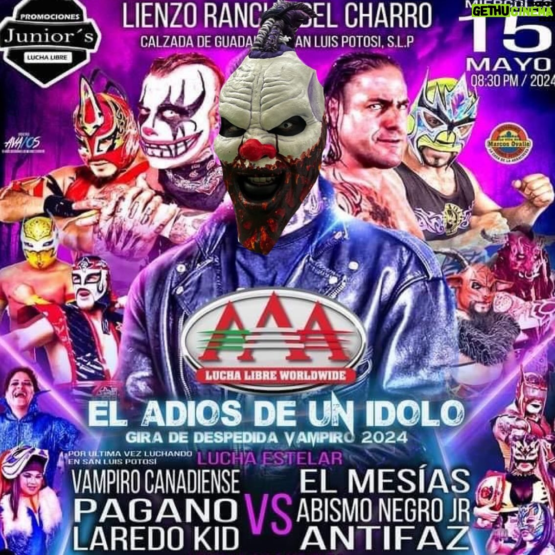 Dave The Clown - 269 Likes - Amanecí con ganas de ir a despedir a vampiro hasta San Luis Potosí!!! Así que , que creen ? Jajaja allá nos vemos !!!! #tecargóelpayaso
