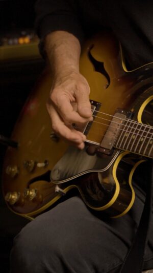 David Gilmour Instagram - David's guitars: #4 the Gibson E-335 guitar