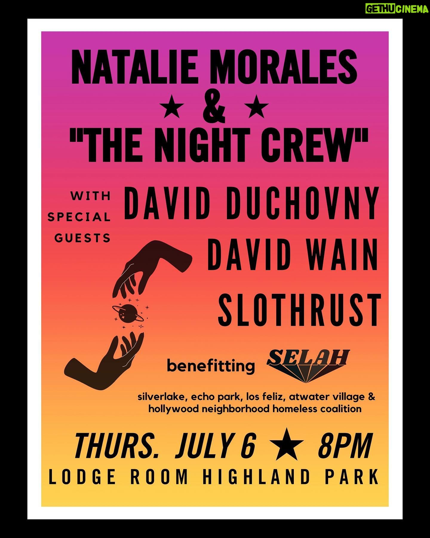 David Wain - 1.5K Likes - Cat’s out of the bag! You do NOT want to miss this show. A night of comedy and music and lots of flirting. @davidduchovny @davidwain & @slothrust - portion of the proceeds going to @selahnhc ! Tickets in my bio! #NatalieMoralesAndTheNightCrew #davidduchovny #davidwain #slothrust