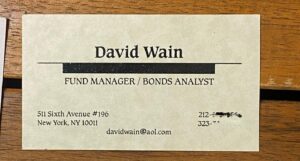 David Wain Instagram - Found a stash of business cards from over the years. I miss this form of expression!
EDIT: For the record - Waino the Great was my real magic "handle" when I was twelve and doing birthday parties; 
The Immoral Minority was the junior high school band (featuring Craig Wedren) that I "managed";
Metromusic was the DJ company my friend and I had in high school - we did dances, Bar Mitzvahs, 12-step meetings.
The rest were more, like, jokey ways to still give my real info.