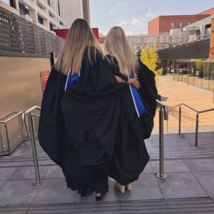 Davina McCall Instagram - Just arrived back from a very emotional few days in Newcastle. Where my daughter Holly has been at the brilliant @newcastleuni for the past 4 years . She graduated on Wednesday, and it was huge for her in so any ways . Huge , because it was the end of an era, but the beginning of of another. Her wonderful friends will all be going off around the country … and she is leaving this wonderful city that we’ve all rather fallen in love with ❤️ …….. the day after,  i was given an honorary PhD in civil law for my work in media and around women’s health. To get this with @mdlondon and my kids by my side ( Tilly you were with me in my heart ) was very very special. Thank you @newcastleuni ❤️ thank you Newcastle… and thank you @stvincentnewcastle and @_long_friday_  for the amazing food we had !!!