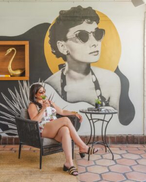 Dawn McCoy Instagram - Hey, Texans! 
Tomorrow, set your DVRs - or tune in at 11:30 am CST - to @NBCTexasToday! 📺 
I’ll be sharing some of my recent travels and bucket-list hotel & resort picks with “a little something special” featuring:
@theritzcarltonfortlauderdale 
@villaroyale_palmsprings 
@hiltonloscabos 
@enchantment_resort 
This one was such a fun segment to - ahem - “research.”
☺️🍹

Photo 1: @theritzcarltonfortlauderdale wearing @houseofmbr 
📷: @jessica_grose 
Photo 2: @villaroyale_palmsprings wearing @trinaturk set & @anntaylor shoes
📷: @andrewcabral_photography