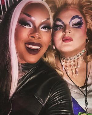 Dax ExclamationPoint Instagram - Fun fact: every queer millennial still knows the choreography for “hung up.”

Still recovering from Betty and Bleronica go to @madonna last night. The show was incredible!! #drag #bettyAndBleronica #hungUp #myFeetHurt