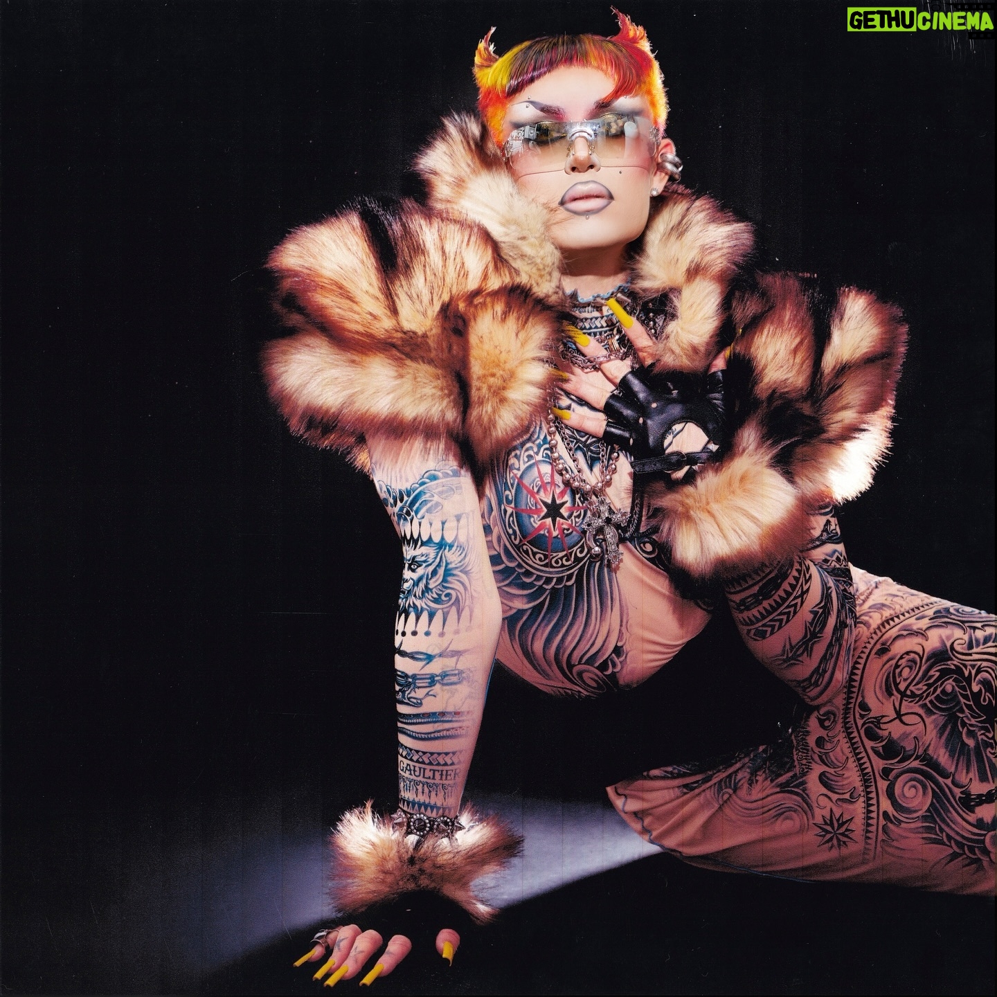 Daya Betty - 12K Likes - I love a good cat nap 😼
📸 @ericrichardmagnussen
💇🏼♀️ @wigsbysire
🧥 @agrostudio_ & cuffs by @hat.n.spicy
👗 @jeanpaulgaultier
👠 @harryhalim