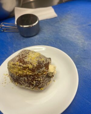 Declan Horgan Instagram - Some malted  pistachio bombas I made for desert for a gig over the weekend #doughnuts #teamdeclan