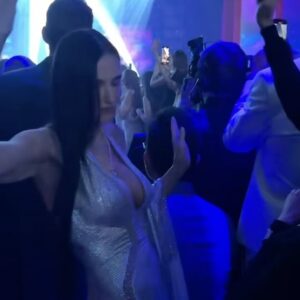 Demi Moore Instagram - Quick outfit change for the main event! Huge thank you to @dundasworld for the custom gown. And of course, thank you to @amfar. We sang and danced the night away - incorrect lyrics and all 😂🎤💃🏻