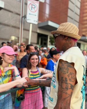 Dennis Rodman Instagram - Happy Pride 🌈 

#pride #love #gaypride #gaypridemonth @yellayella409