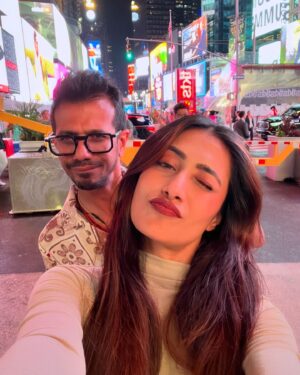 Dhanashree Verma Instagram - Greatest spinner and a winner 💙 
Your skill set and your passion to win it for your team is the greatest quality that you carry… May god always shower his blessings… always your biggest cheerleader ✨ 
Happy Birthday @yuzi_chahal23 🤍