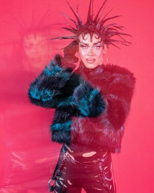 Dimitri Nana-Côté Instagram - Long exposure ⏳

📸by @julienmarcouxphotographe ♥️

 #canadasdragrace #longexposure #portrait #spikyhair #furcoat #drag #dragqueen #montreal