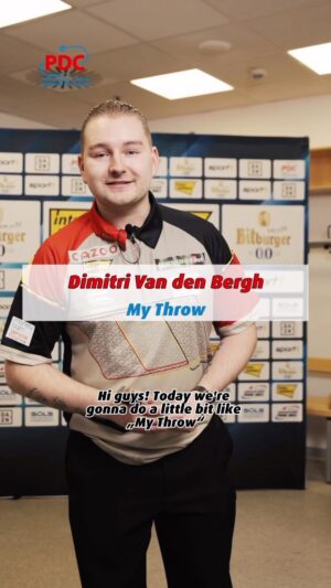 Dimitri van den Bergh Instagram - 🤌🏽 „My Throw“ with Dimi Van den Bergh 🇧🇪 🎯 #pdceurope #darts #mythrow #dimitrivandenbergh