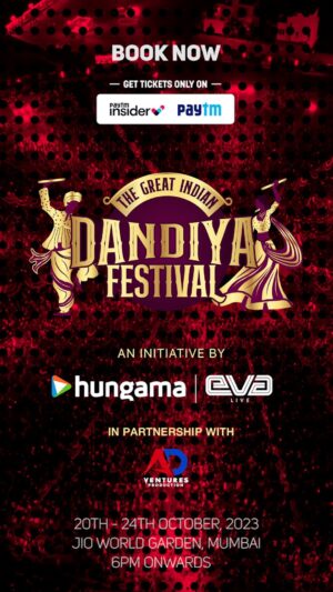 Divya Kumar Instagram - 🪔 Get ready to twirl and whirl at The Great Indian Dandiya Festival this Navratri! 🎉
Venue : Jio World Garden, BKC
Time : 6 p.m onwards
Dates : 20th to 24th Oct
Book your tickets now, exclusively on Insider.in

It’s going to be an unforgettable experience, unlike any other! 
You can’t afford to miss this epic celebration of culture and joy! 💃🕺 #NavratriFever #DandiyaNights #UnforgettableMoments
Initiative by:
@evalive.in 
@hungamamusic
@artistaloud
@hungama_play
@realbollywoodhungama
@heftyverse
@hungamagamestudio

In partnership with: 
@adventuresproduction

Ticketing Partner:
@insider.in

#garbamagic #dandiyafest #mumbai #jioworldgarden #performance #livedandiya #artists #artistlineup #hungamaxeva