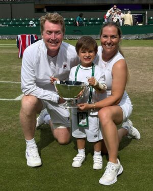 Dominika Cibulková Instagram - Being back after 5 years and leaving with the winners trophy feels amazing 🫶🏻 Renci @renata_jamrichova_ tak sme to podrzali na juniorskom a aj na veteranskom fronte,da sa na nas spolahnut - bring the old good days back 😜💪🏻👌🏻 #wimbledon