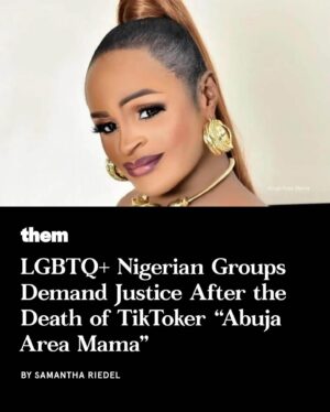 Dominique Jackson Instagram - RIP BEAUTIFUL SOUL! 
@them Warning: this article contains description of fatal violence against a Black person of marginalized gender.

“Abuja Area Mama,” a Nigerian self-described crossdresser and sex worker who documented her life on social media, was found dead by the side of a highway near her home in Abuja last week. She was 33 years old.

News of Ifeanyi’s death sent shockwaves across Nigerian social media. “We demand justice and an end to the violence,” representatives for The Initiative for Equal Rights (TIERs), a Nigerian LGBTQ  advocacy organization, wrote in a statement on social media, referring to her as Chantelle.

Learn more about her at the link in bio.