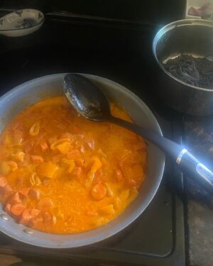 Dominique Provost-Chalkley Instagram - Thank you for letting me use your kitchen Sis. 🙏🧡 #stwcreativity #stwfood #stwnourishment #stwveganism #stwhealing #startthewave