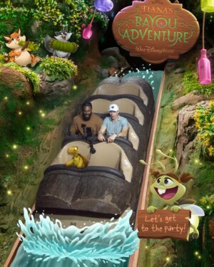 Drew Brees Instagram - Had a great time with @camjordan94 in Disney World unveiling the new ride Tiana’s Bayou Adventure. The new ride opens June 28…you’re gonna get wet! Great soirée afterward with the entire family of Leah Chase, a huge inspiration behind the Disney film “The Princess and the Frog”. Lots of great food, music and the best of Nola!  @DisneyParks #TianasBayouAdventure