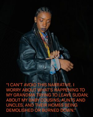 Dua Saleh Instagram - Dua Saleh (@doitlikedua) is a poet, actor, and Sudanese soul. From protests in high school to poetry and music, Saleh’s journey infuses the Sudanese spirit into every note. Their art reflects the struggle and joy of their heritage. As Dua says, “I think that protest is in the spirit of Sudan. It’s a belief that a lot of our people hold, largely because we have had to deal with governments discriminating against marginalized people.”

With each role, Dua champions representation while yearning for more Sudanese voices in the spotlight. Their story is a call to action, a plea for recognition, and above all, an embodiment of strength in adversity.

Head to our website for the full story.

Words: @thisisnagy 
Photography: @grantspanier 

#keepeyesonsudan