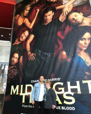 Dylan Bruce Instagram - With the legend Charlaine Harris Thank you #nycc #midnighttexas season 2 10/26 on @nbc