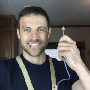 Dylan Bruce Instagram - Before tube in nose... #heroesreborn